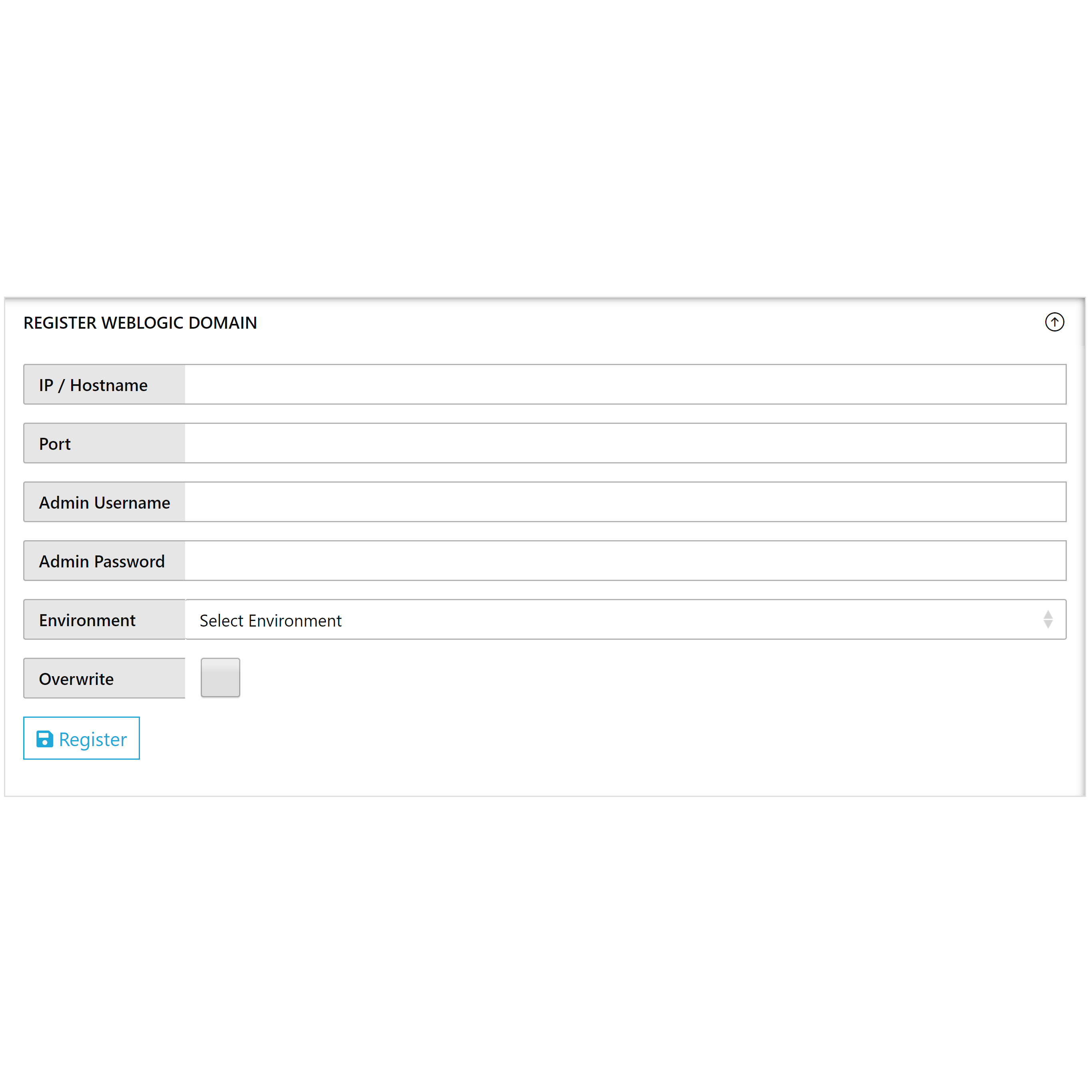 Oracle WebLogic Domain Asset Management (Inventory)